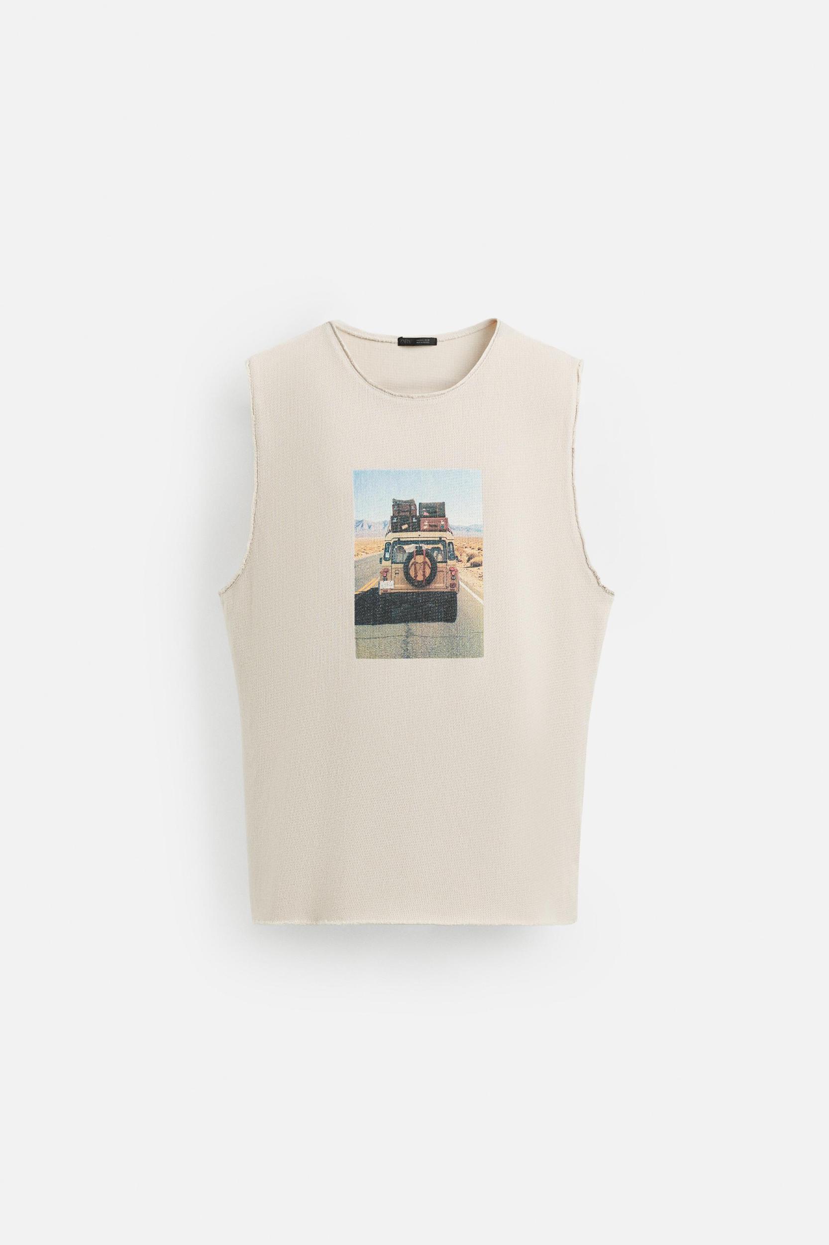 PRINTED KNIT TANK TOP Product Image