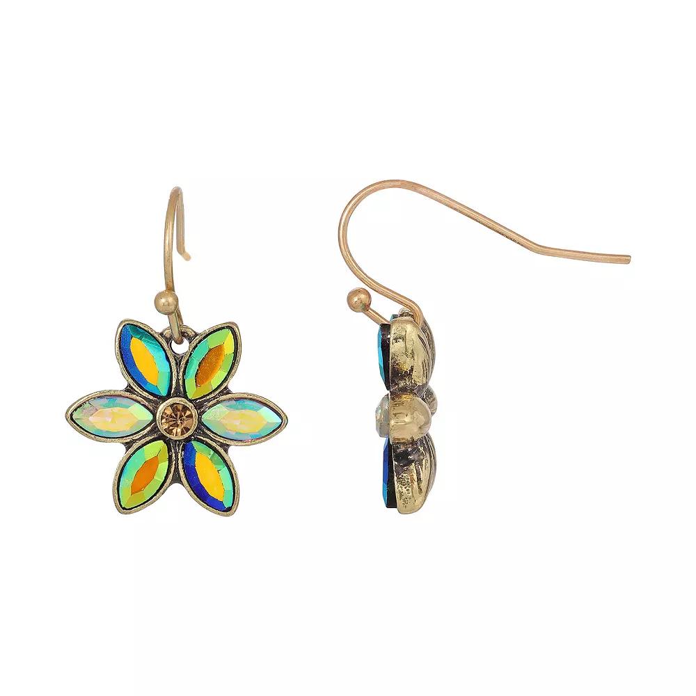 1928 Stone Flower Earrings, Womens, Multi Product Image