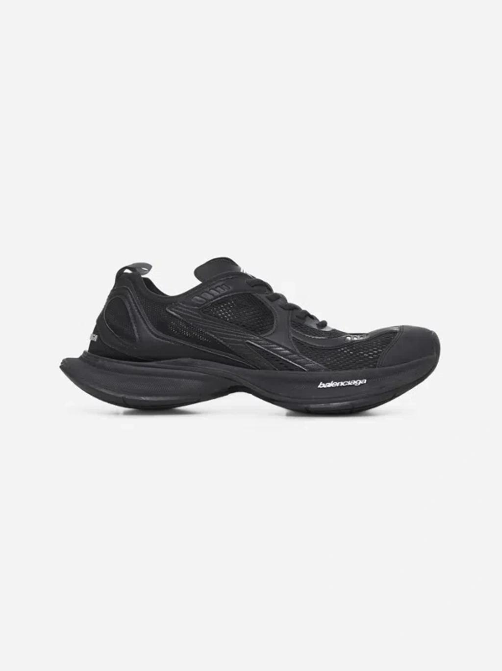BALENCIAGA Black Mesh And Rubber Circuit Sneakers Product Image