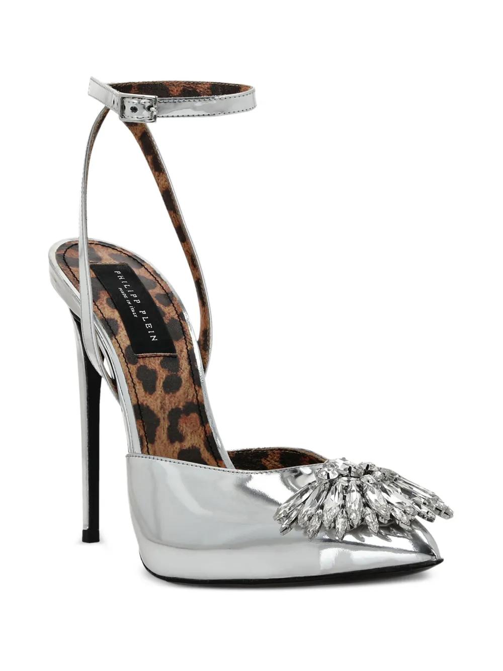 Mirror 100mm crystal-embellished pumps Product Image