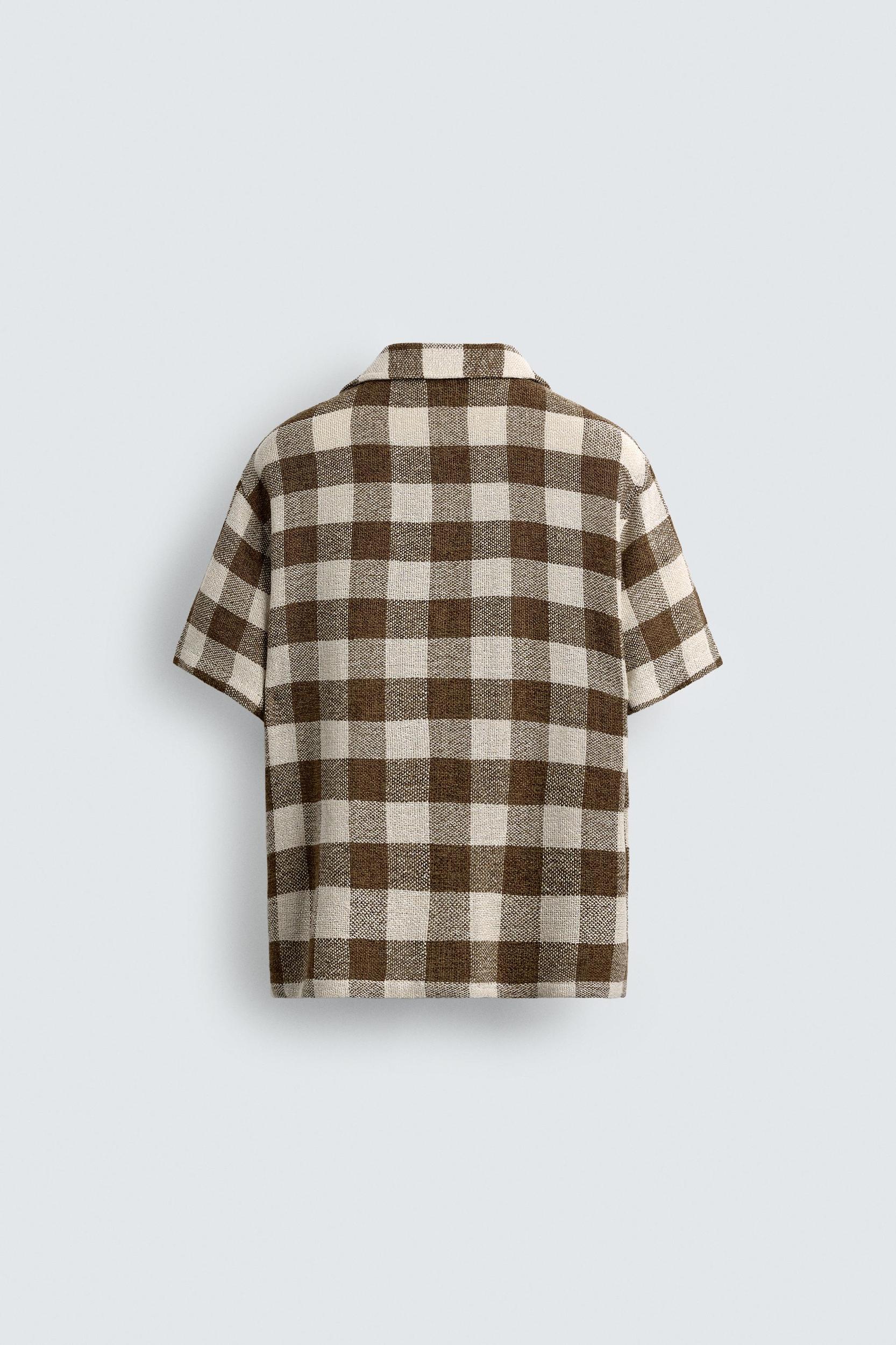 TEXTURED PLAID SHIRT Product Image