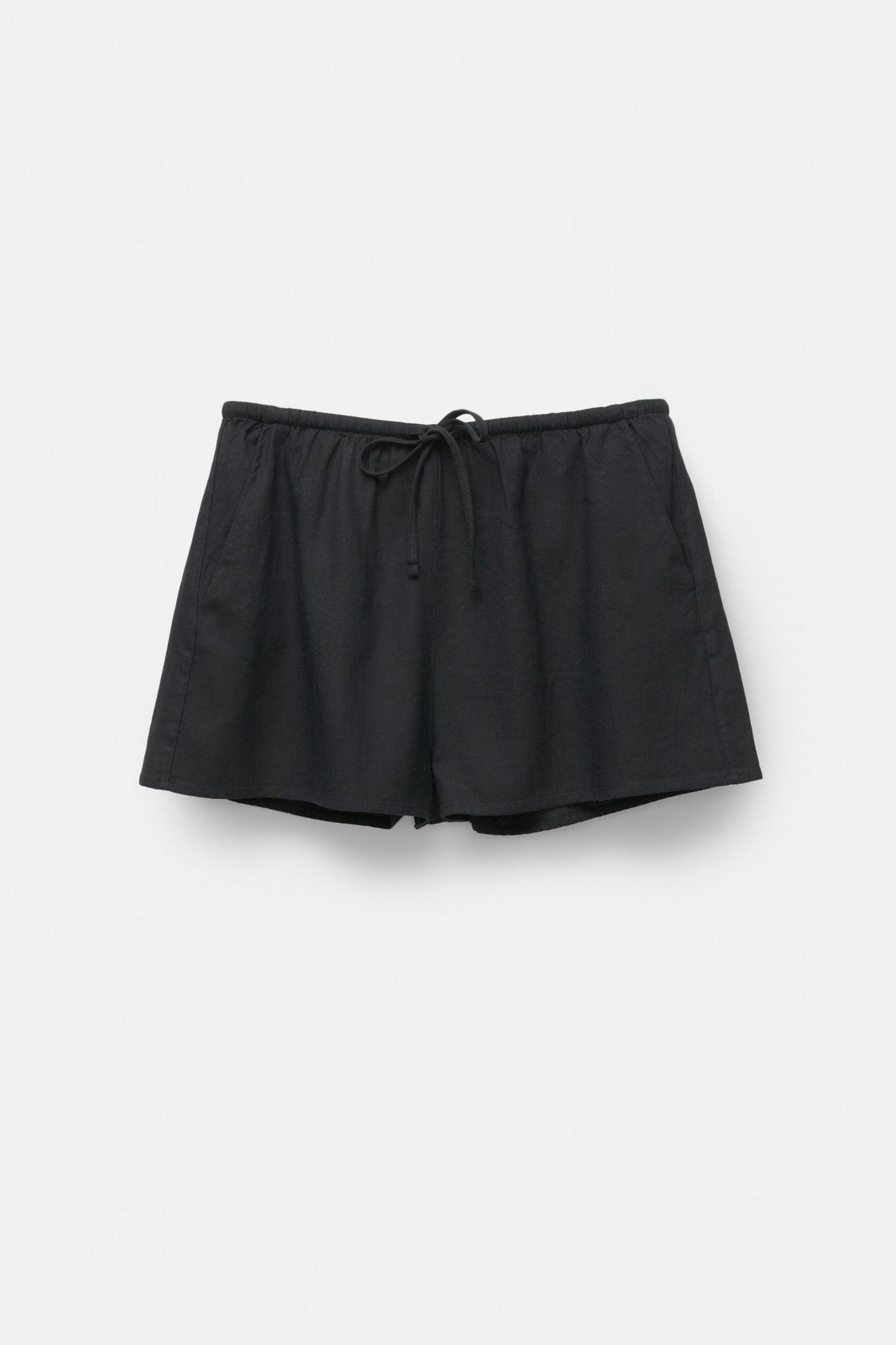Rustic linen blend shorts Product Image