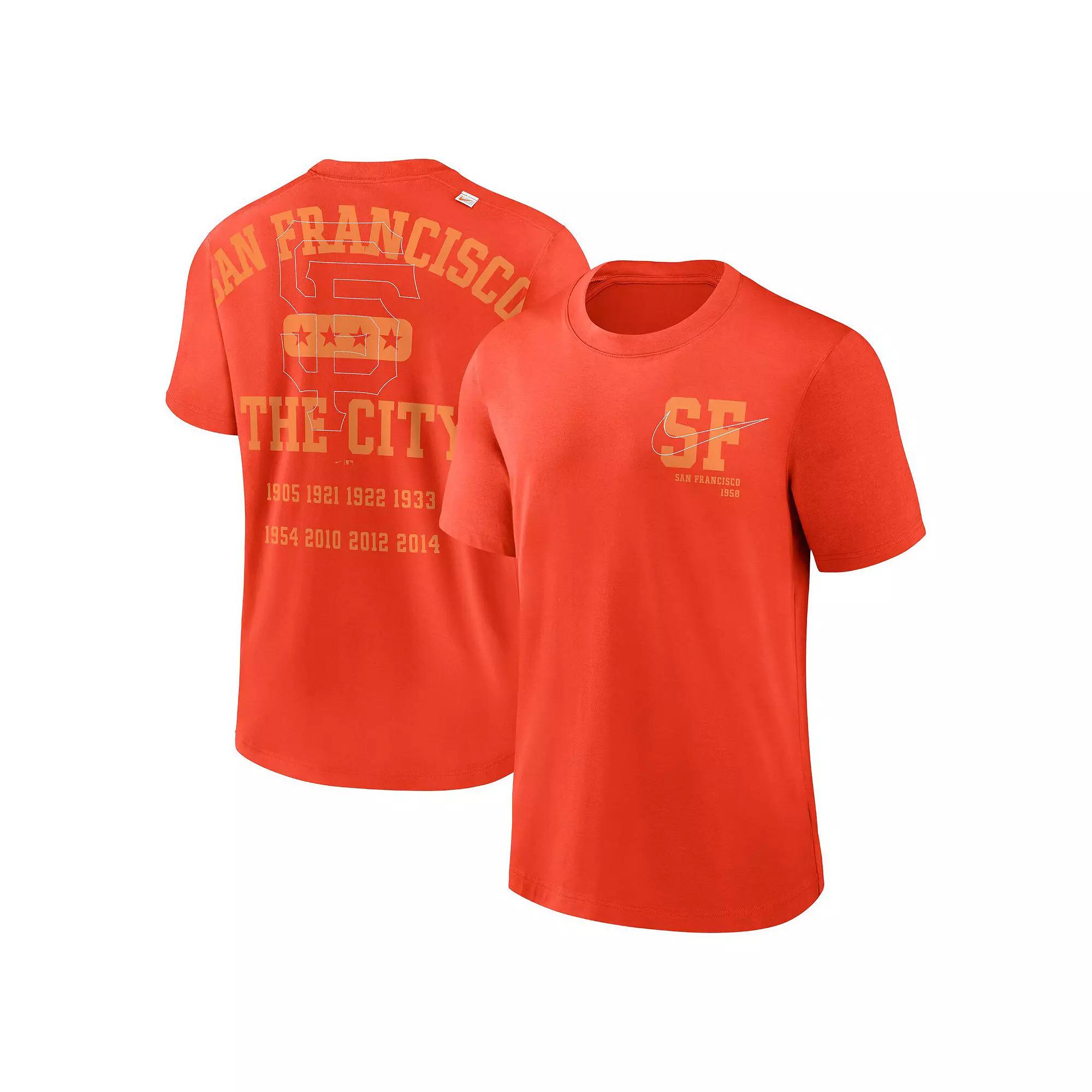 Men's Nike Orange San Francisco Giants Statement Game Over T-Shirt, Size: Small Product Image