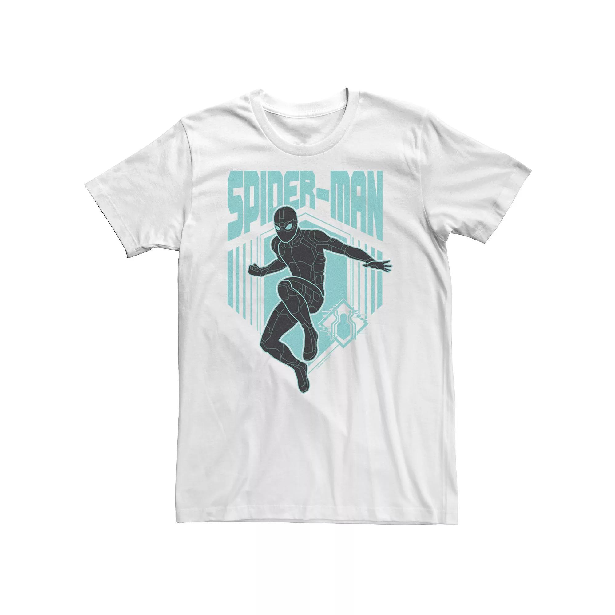 Big & Tall Marvel Spider-Man Far From Home Stealth Suit Silhouette Logo Tee, Men's,  Product Image