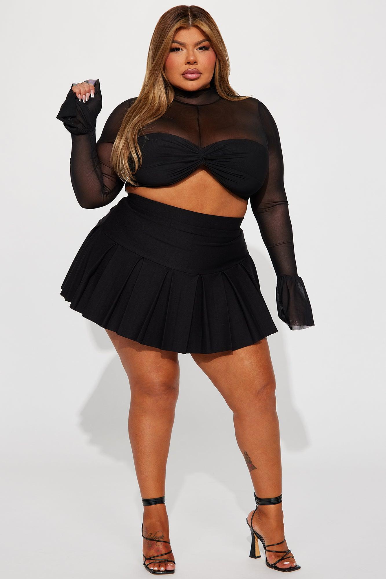 Talk About It Pleated Skort - Black Product Image