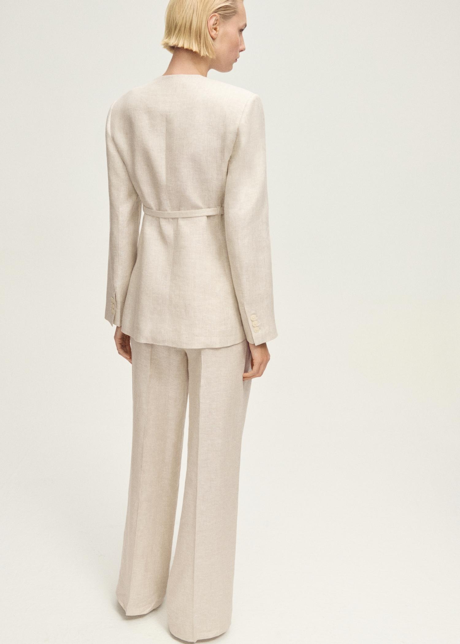 Linen suit trousers - Women | MANGO USA Product Image
