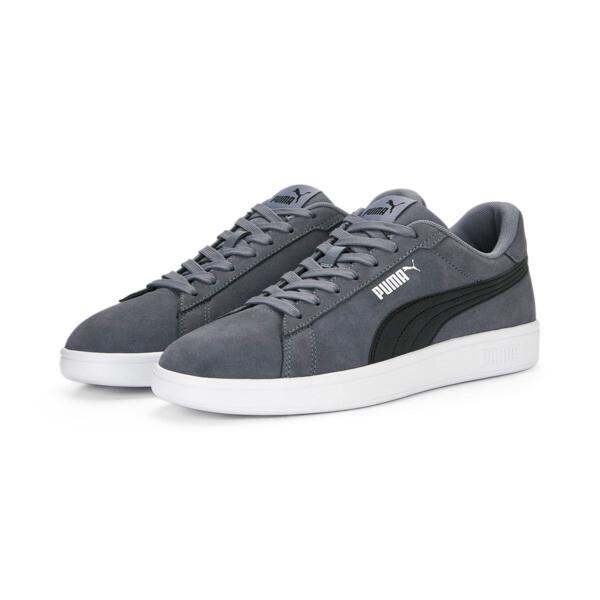 PUMA Smash 3.0 Men's Sneakers in Grey Tile/Black/White Product Image