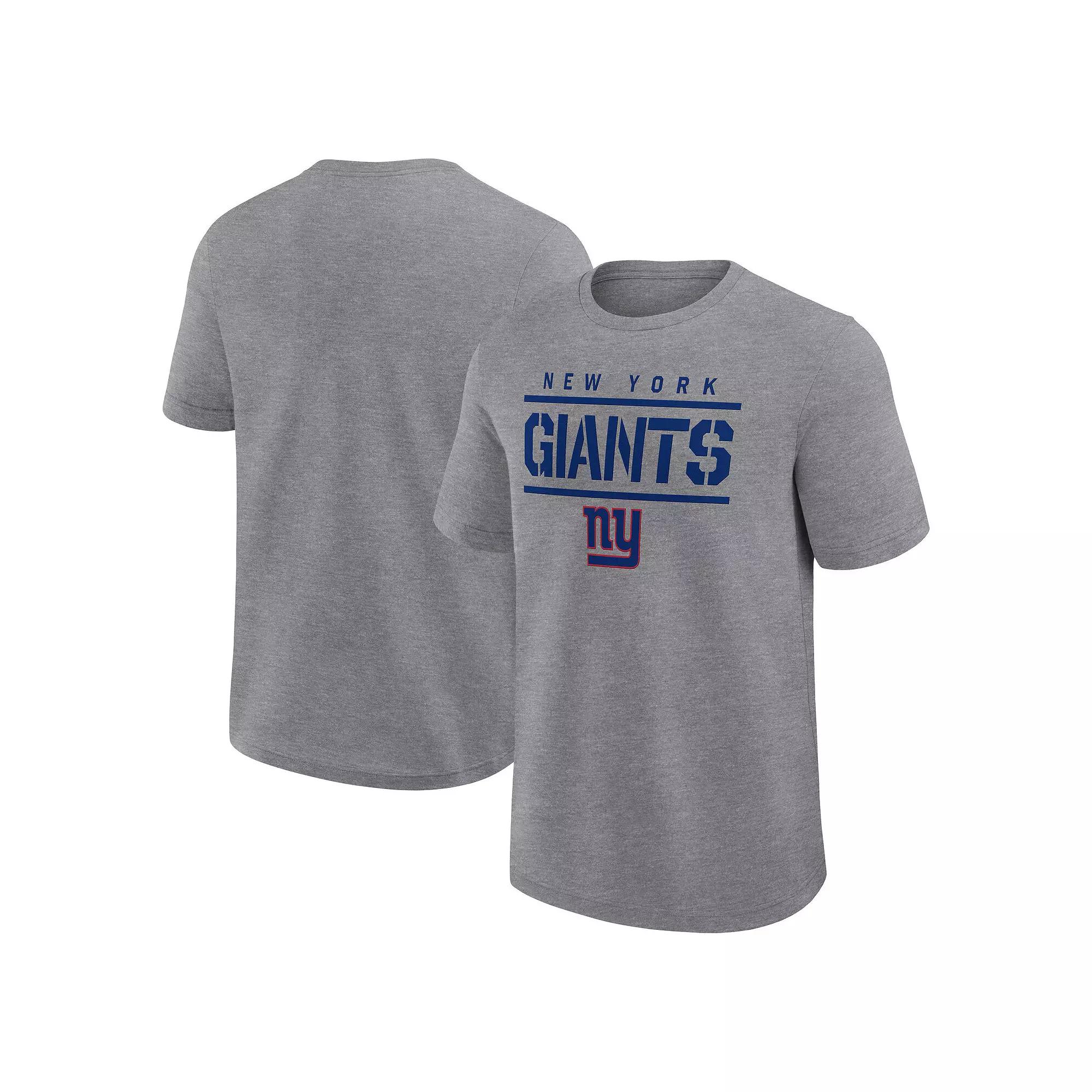 Men's Fanatics Heather Gray New York Giants Big & Tall Top Notch T-Shirt,  Product Image