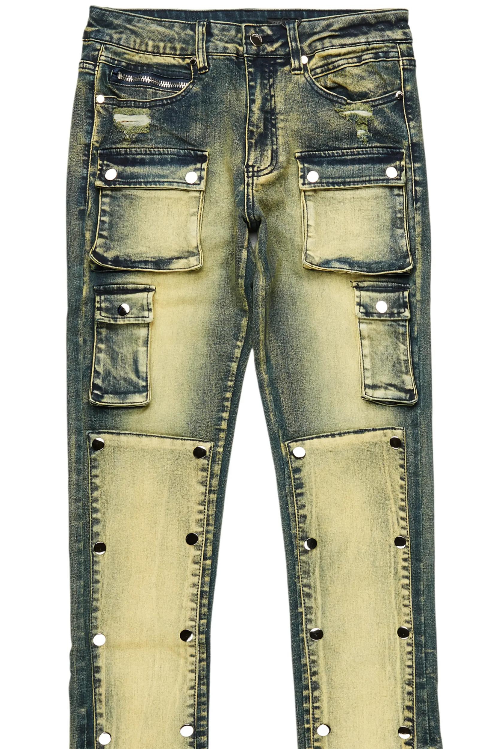 Santana Tint Wash Stacked Flare Jean Male Product Image