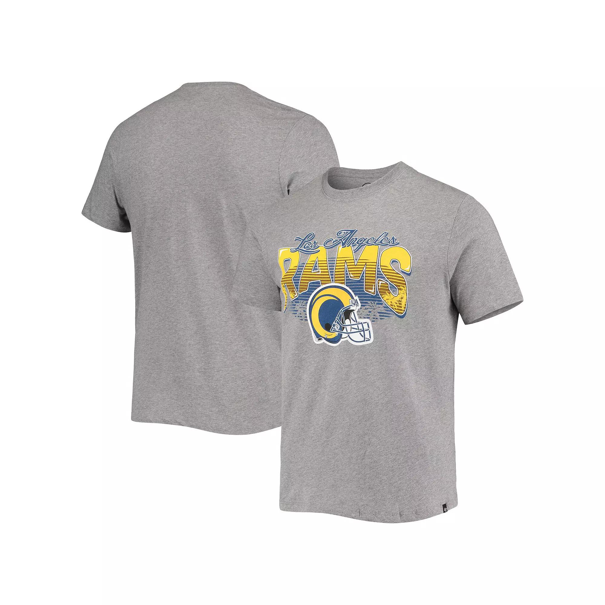 Men's '47 Heathered Gray Los Angeles Rams Super Rival Team T-Shirt,  Product Image
