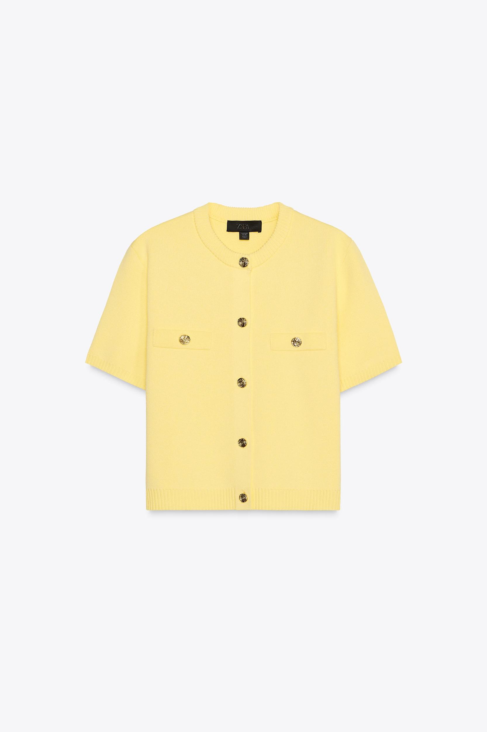 SHORT SLEEVE KNIT CARDIGAN Product Image