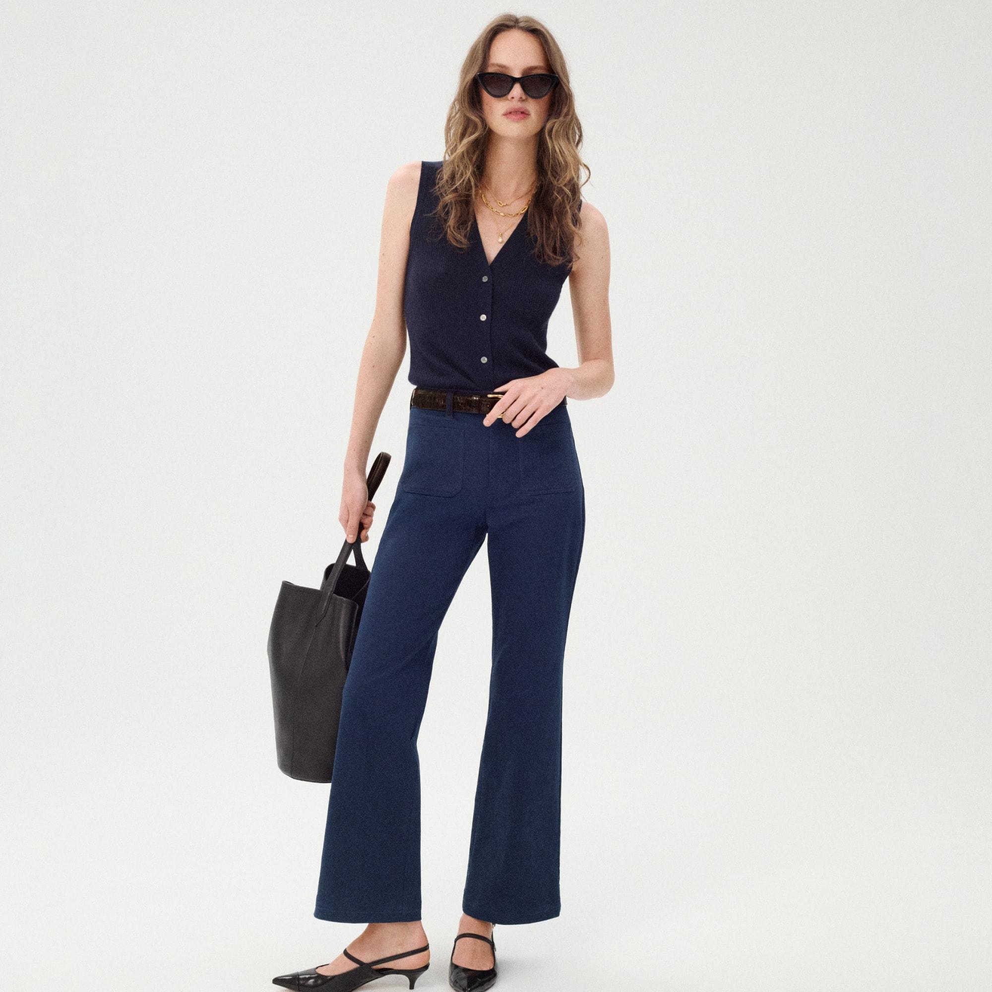 Cashmere-silk blend sweater shell Product Image