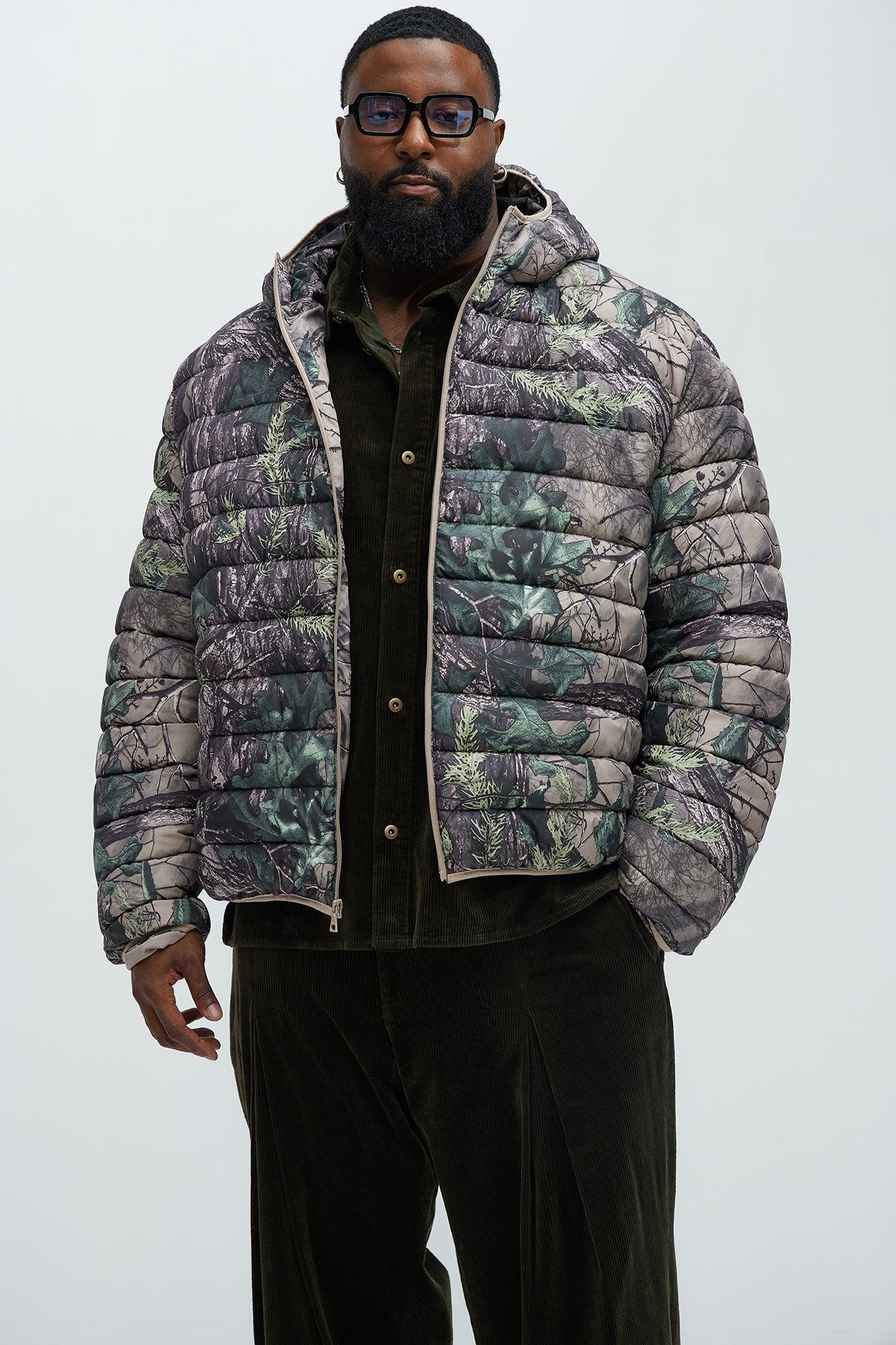 Troop Padded Zip Up Hoodie - Brown/combo Male Product Image