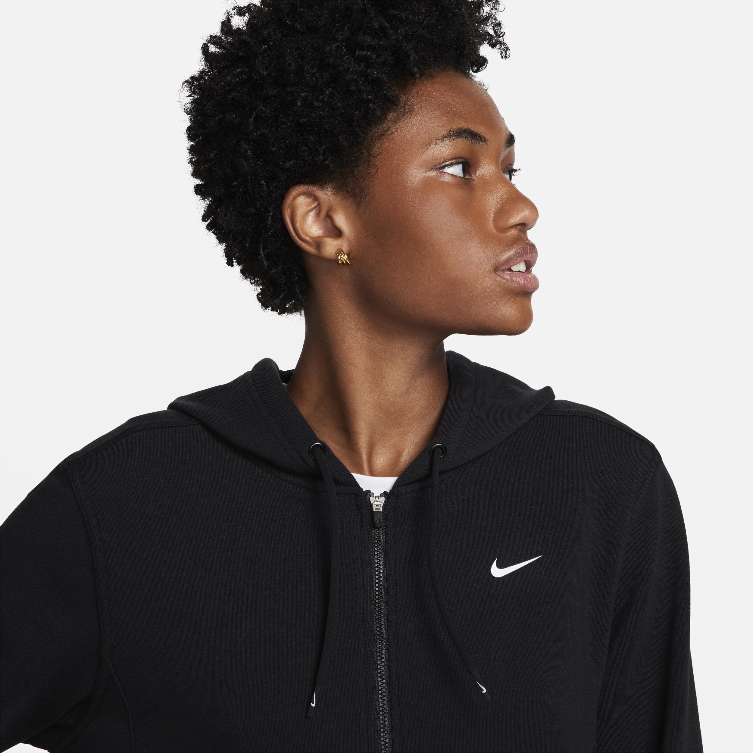 Nike Womens Dri-FIT One Full-Zip French Terry Hoodie | FB5198-010 Product Image