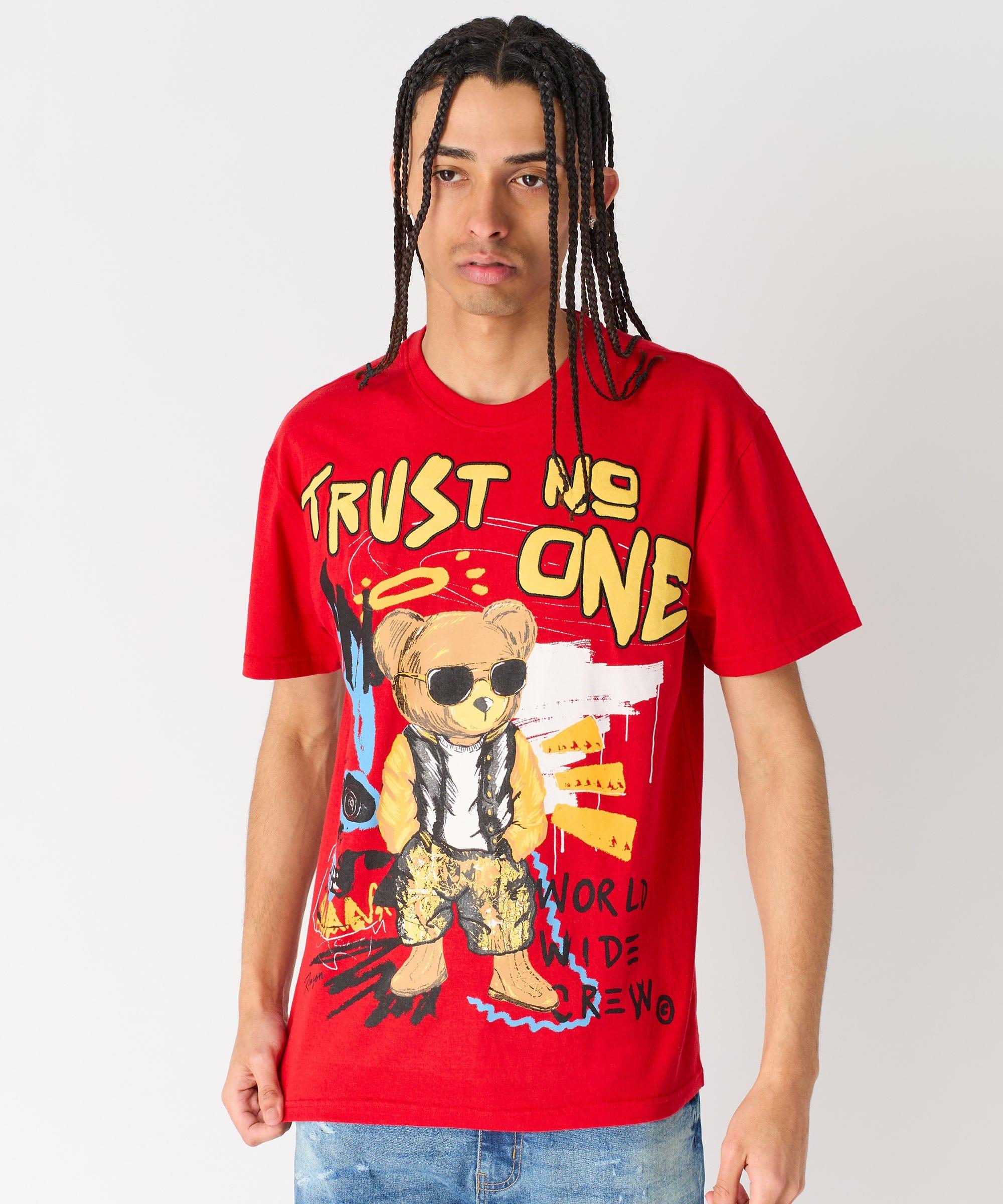 Trust No One Short Sleeve Tee - Red Product Image