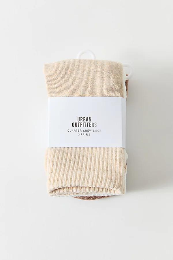 Urban Outfitters UO Quarter Crew Sock 3-Pack Womens at Urban Outfitters Product Image