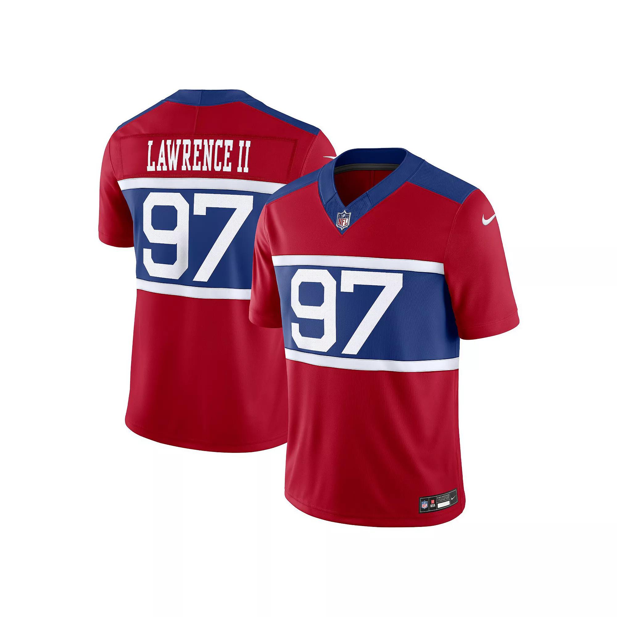 Men's Nike Dexter Lawrence II Century Red New York Giants Alternate Vapor F.U.S.E. Limited Jersey,  Product Image