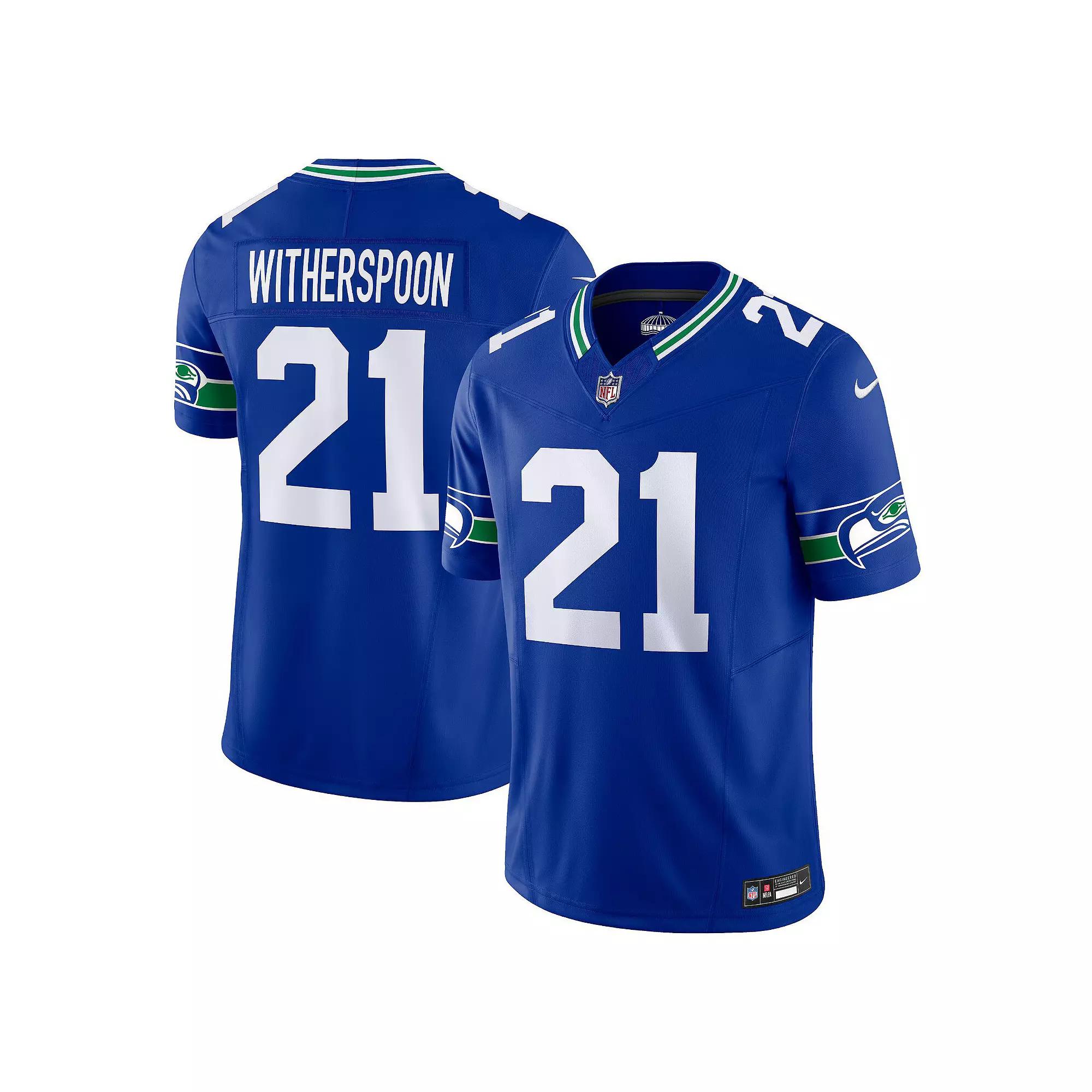 Men's Nike Devon Witherspoon Royal Seattle Seahawks Alternate Vapor F.U.S.E. Limited Jersey,  Product Image