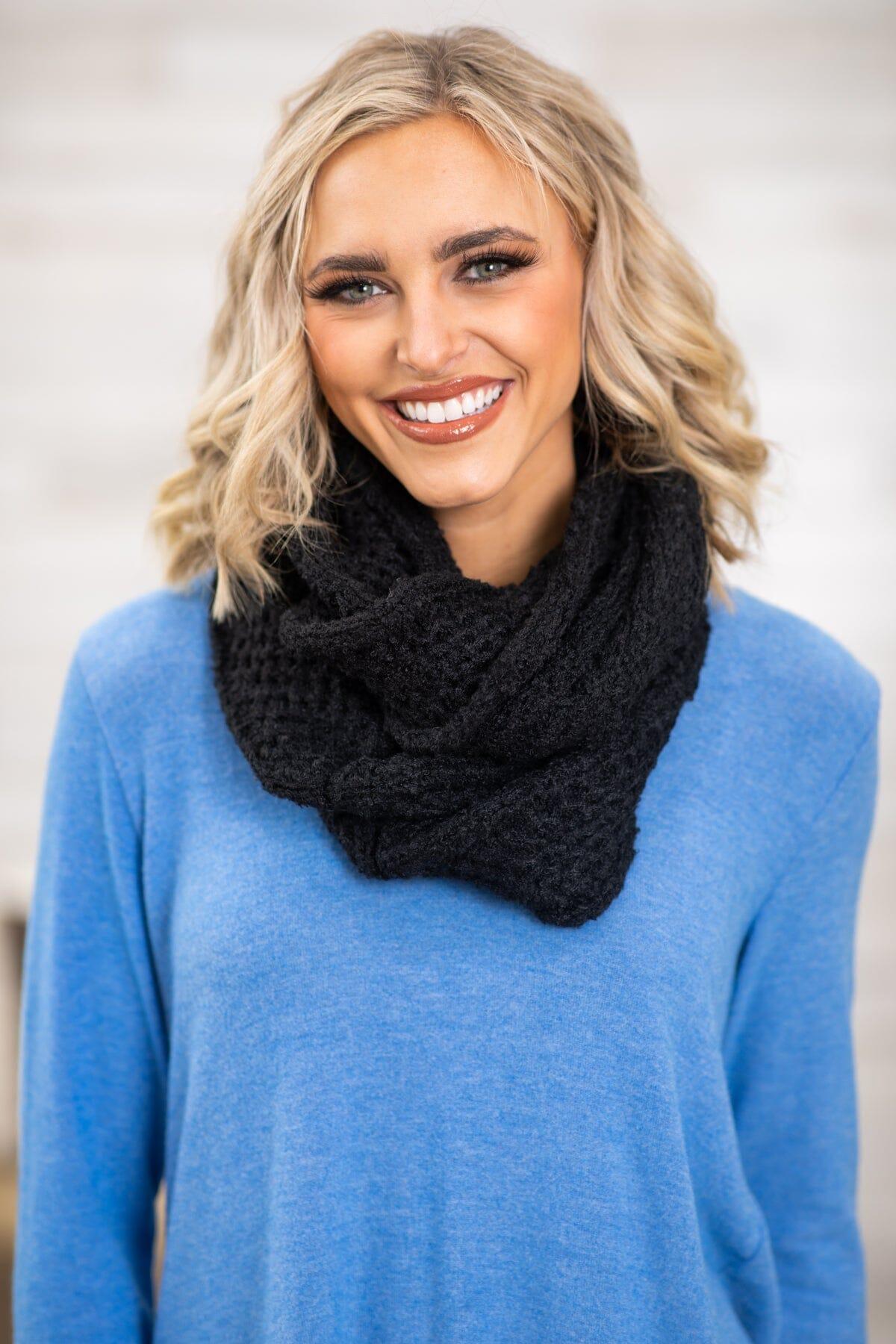 Cornflower Top and Black Infinity Scarf Bundle Product Image