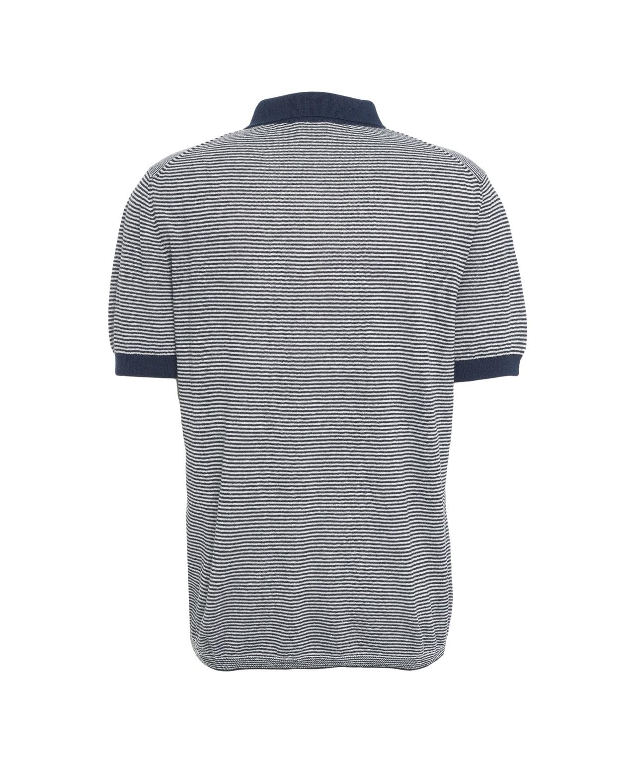 Striped knit polo shirt Product Image