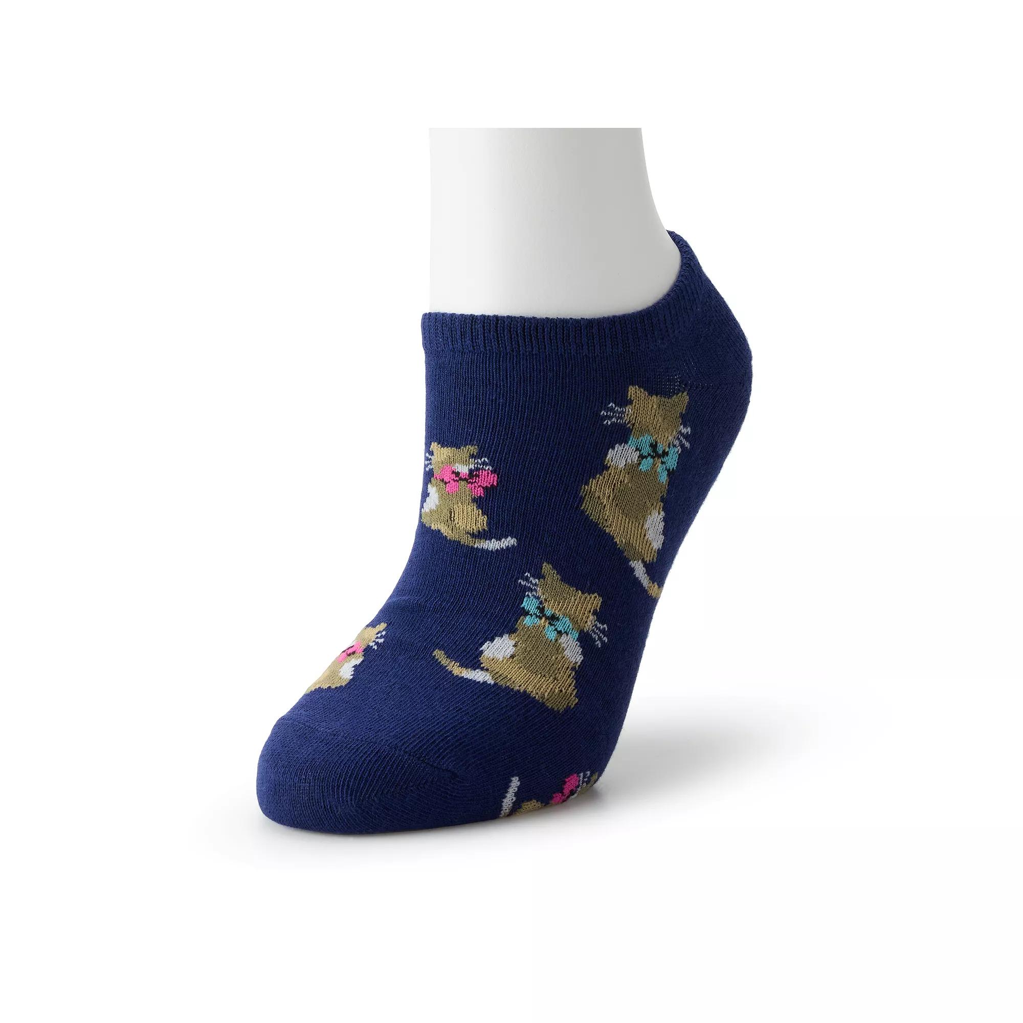 Women's Pooches Gracias No Show Socks, Size: 9-11, Blue Product Image