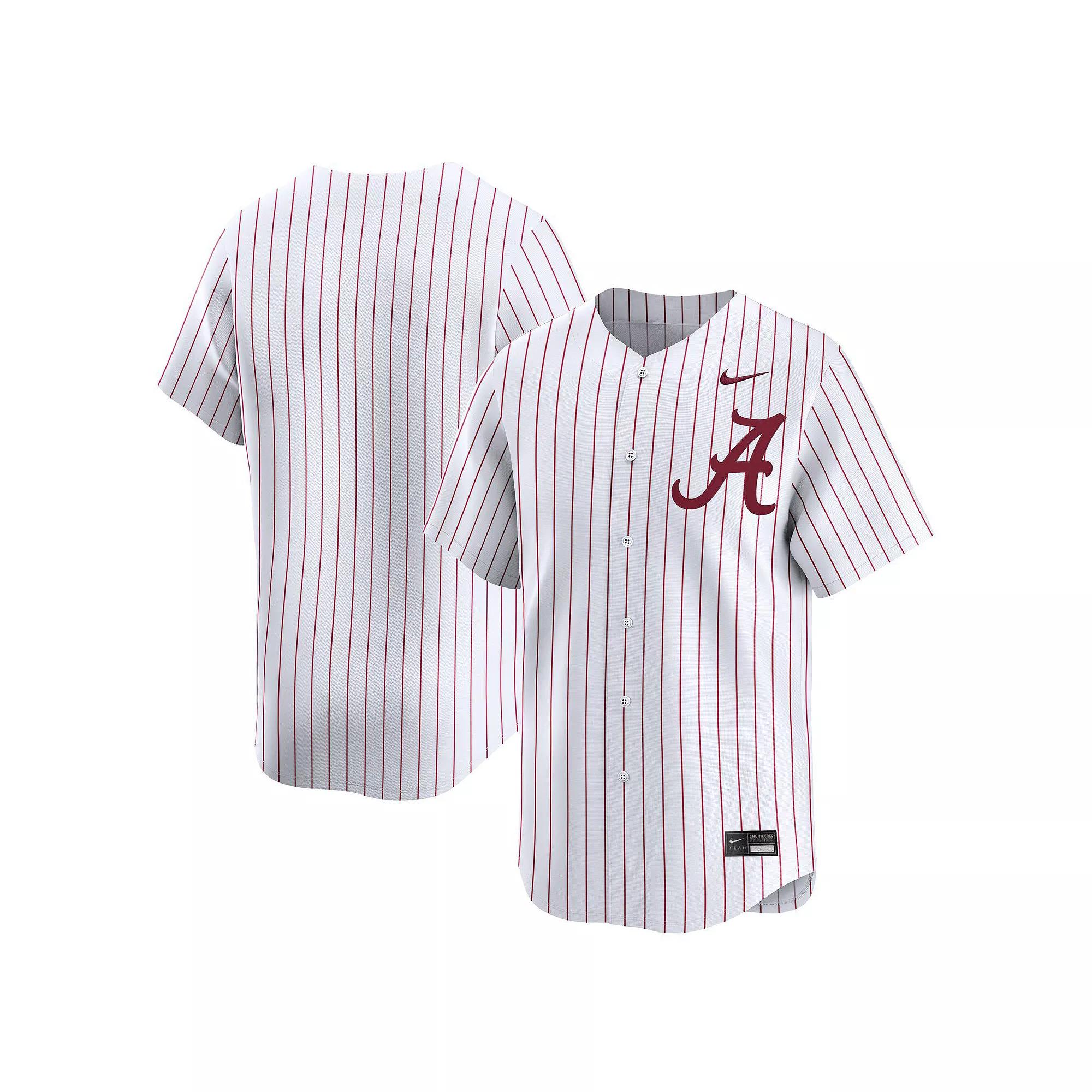 Men's Nike White Alabama Crimson Tide College Limited Baseball Jersey,  Product Image