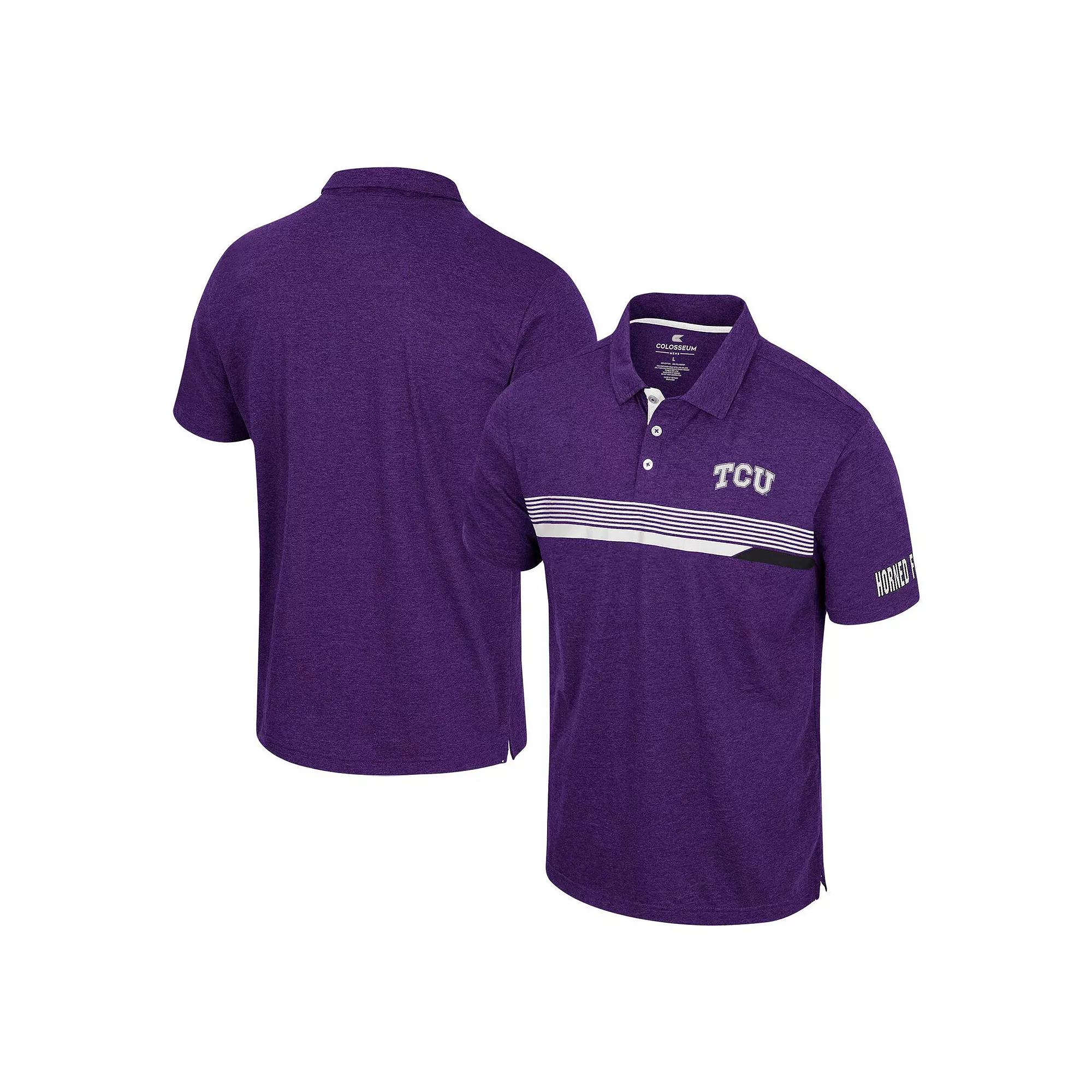 Men's Colosseum Purple TCU Horned Frogs No Problemo Polo,  Product Image