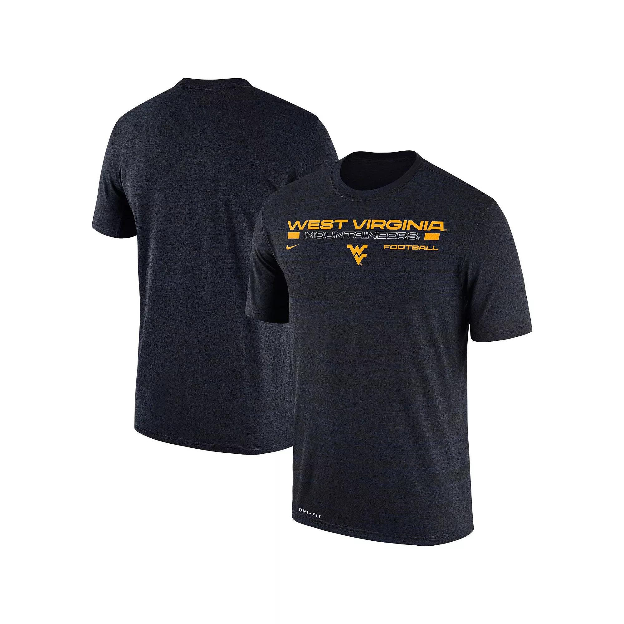 Men's Nike Navy West Virginia Mountaineers Team Velocity Legend Performance T-Shirt,  Product Image