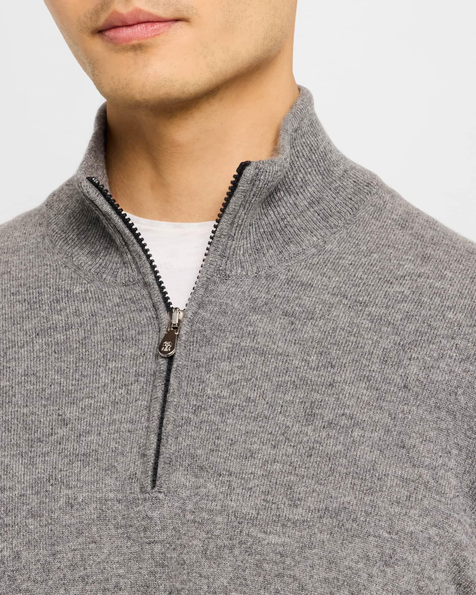 Men's Cashmere Quarter-Zip Sweater Product Image