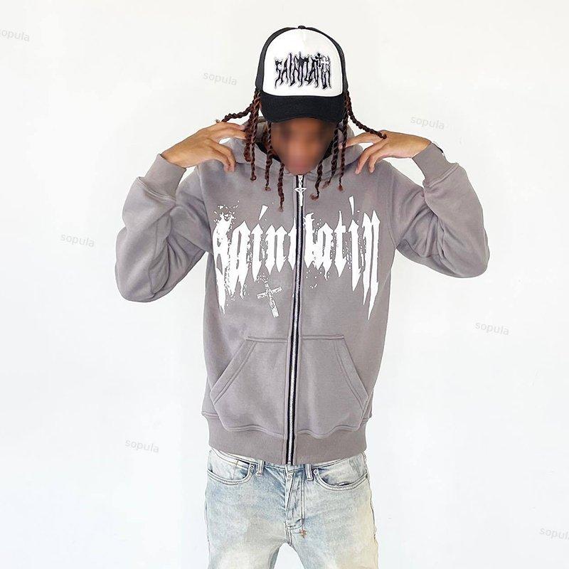 Sopula Vintage Peace Heaven Print Hoodie Product Image