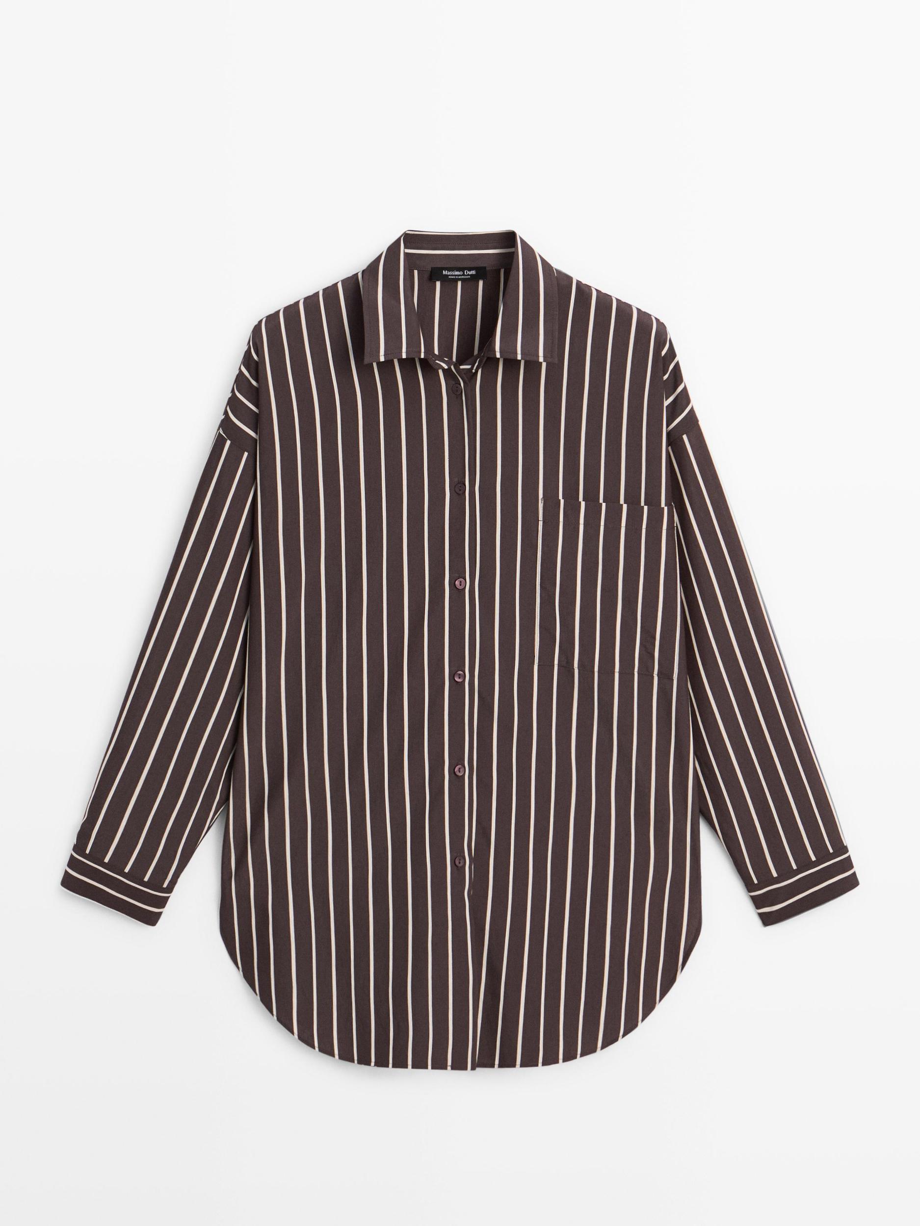 Loose-fitting striped shirt Product Image