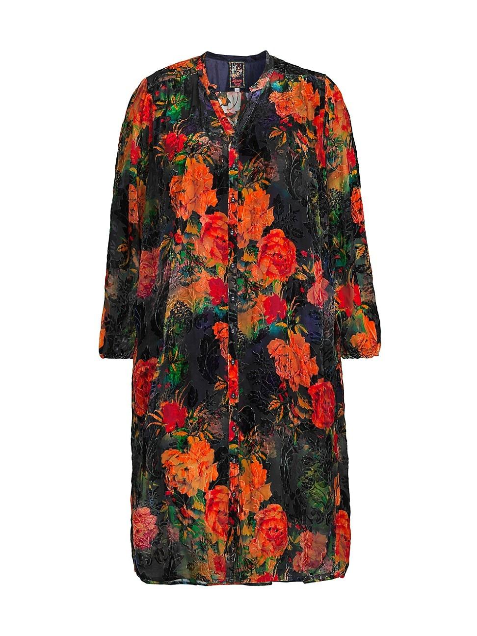 Womens Plus Renna Burnout Slip Dress Product Image