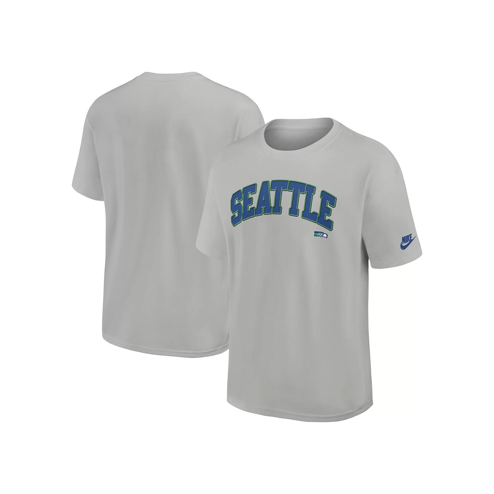 Men's Nike Silver Seattle Seahawks Rewind Max90 Statement T-Shirt,  Product Image