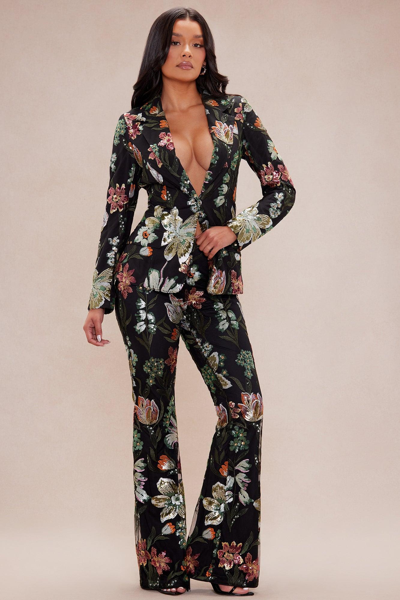 Florencia Embellished Blazer - Black/combo Product Image