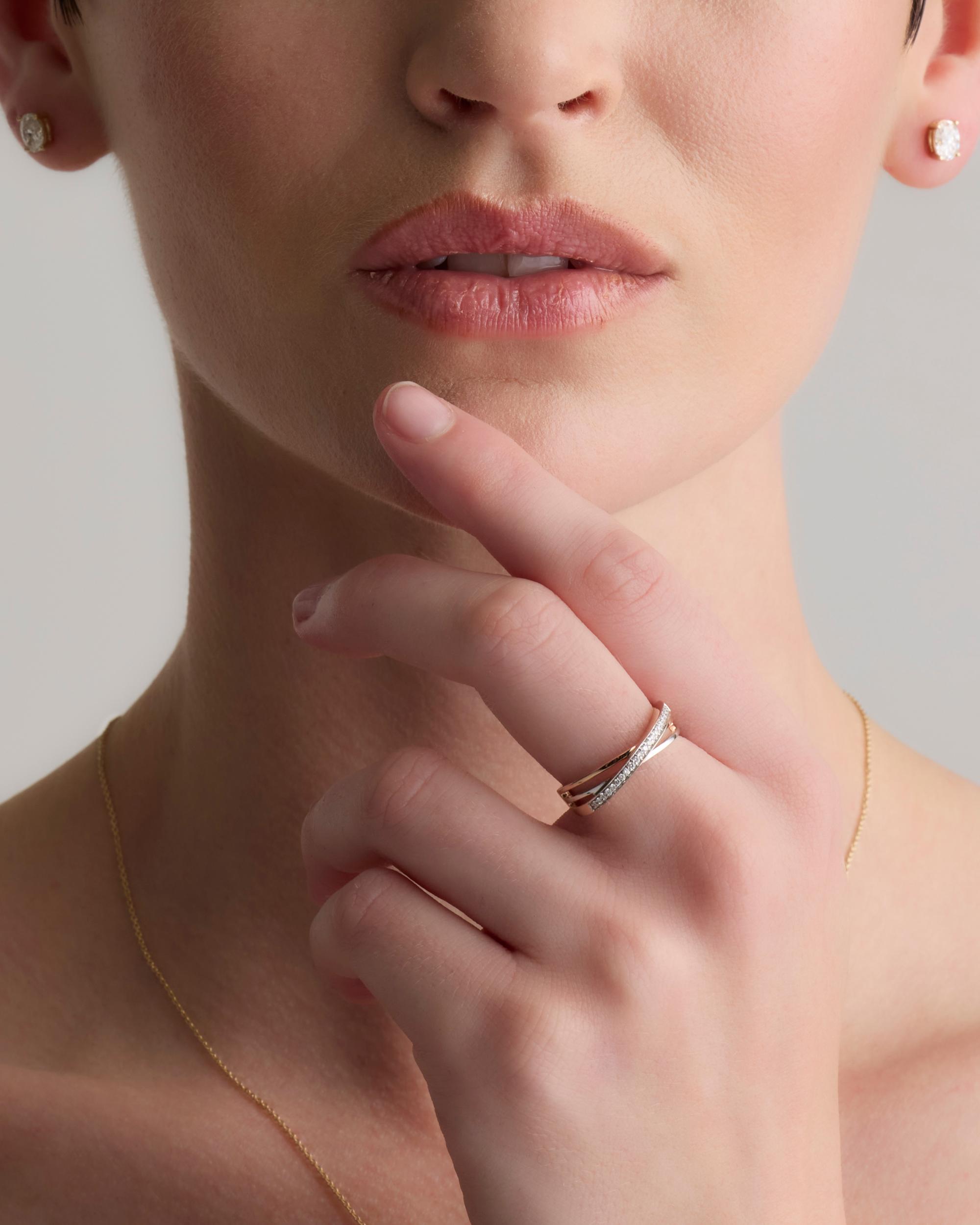 Quince | Women's 14K Gold Diamond Orbit Ring Product Image