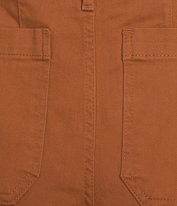 Code Bleu Stretch Denim High Rise Wide Leg Ankle Jeans Product Image