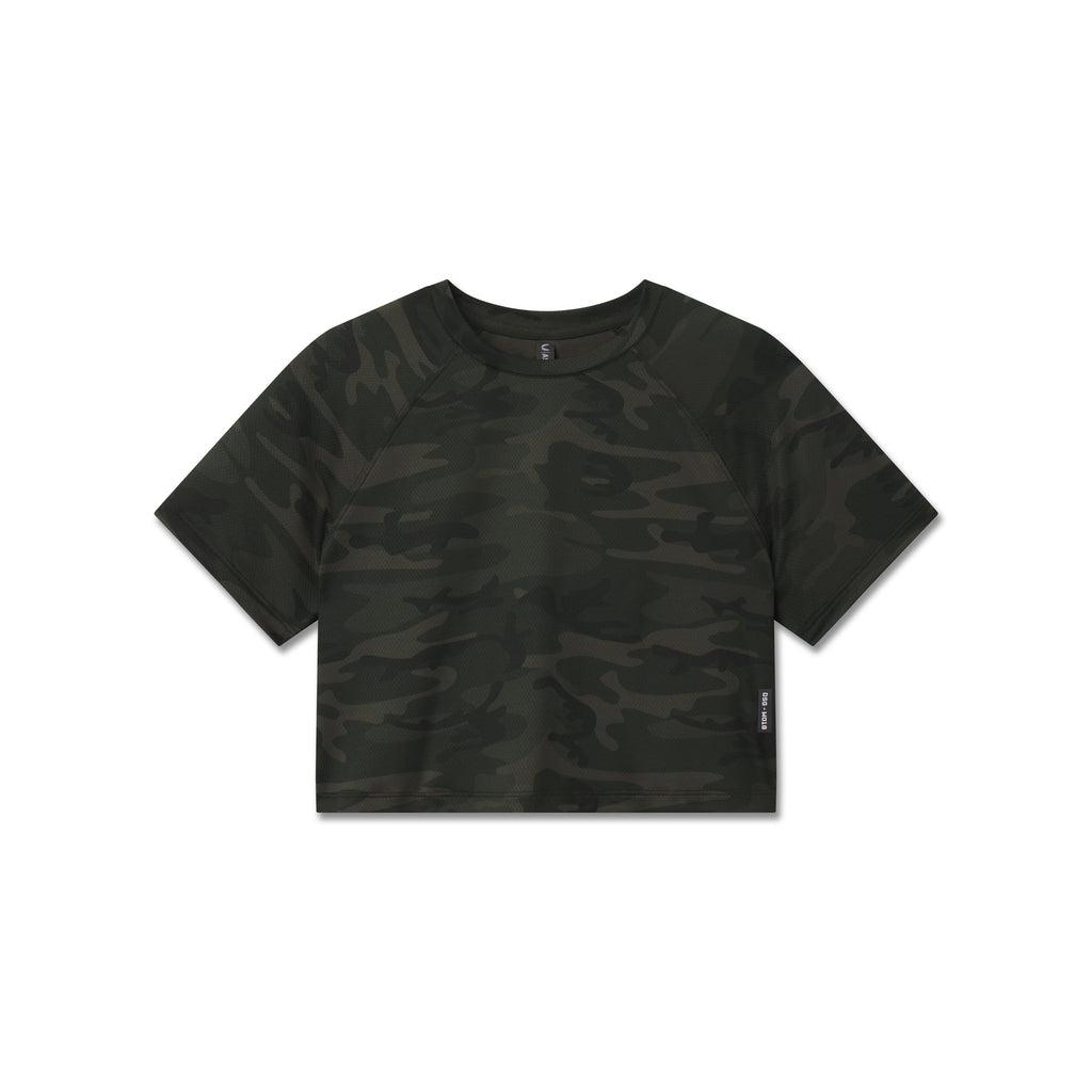 W018. AeroSilver® Cropped Tee - Dark Camo Product Image