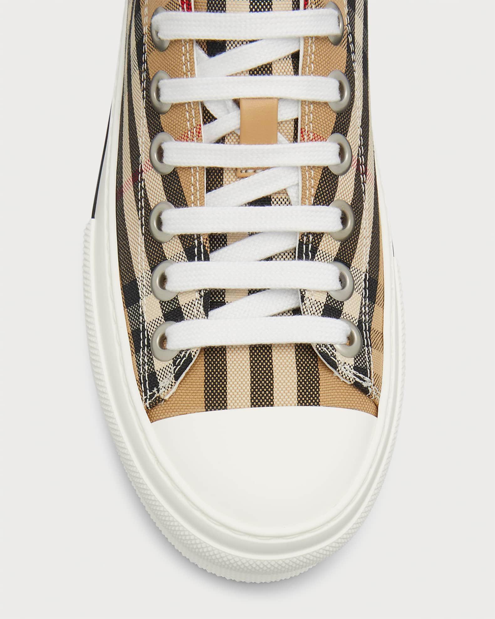 Womens Check Cotton Logo Sneakers Product Image