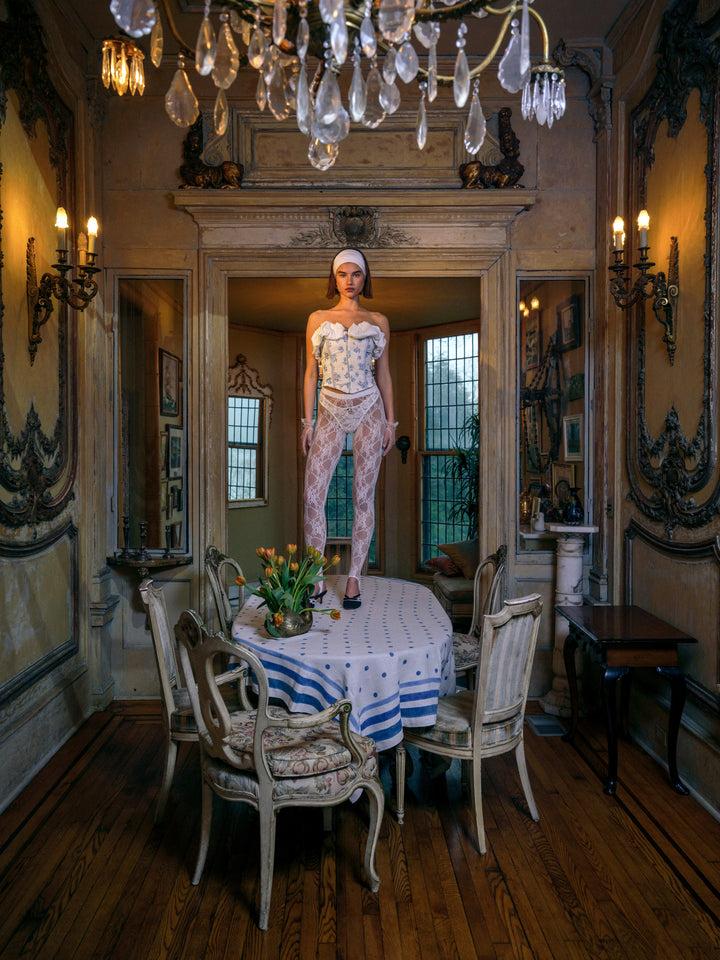 Evelyn Corset Top — Blue Product Image