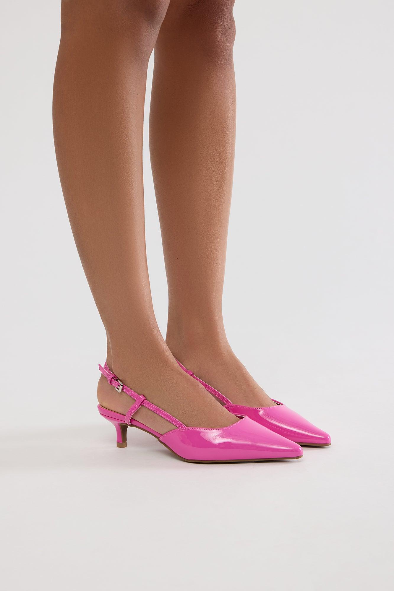 Granger Kitten Heel Pumps - Pink Product Image
