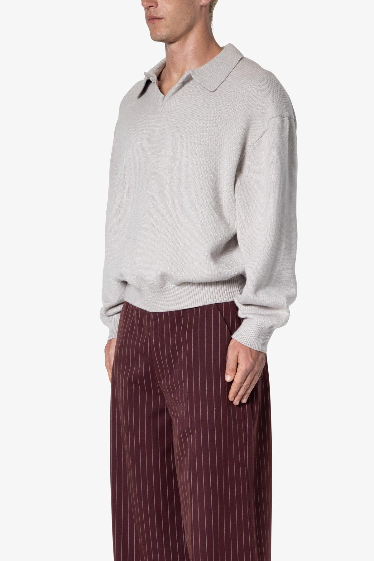 Collared Sweater - Light Grey Product Image