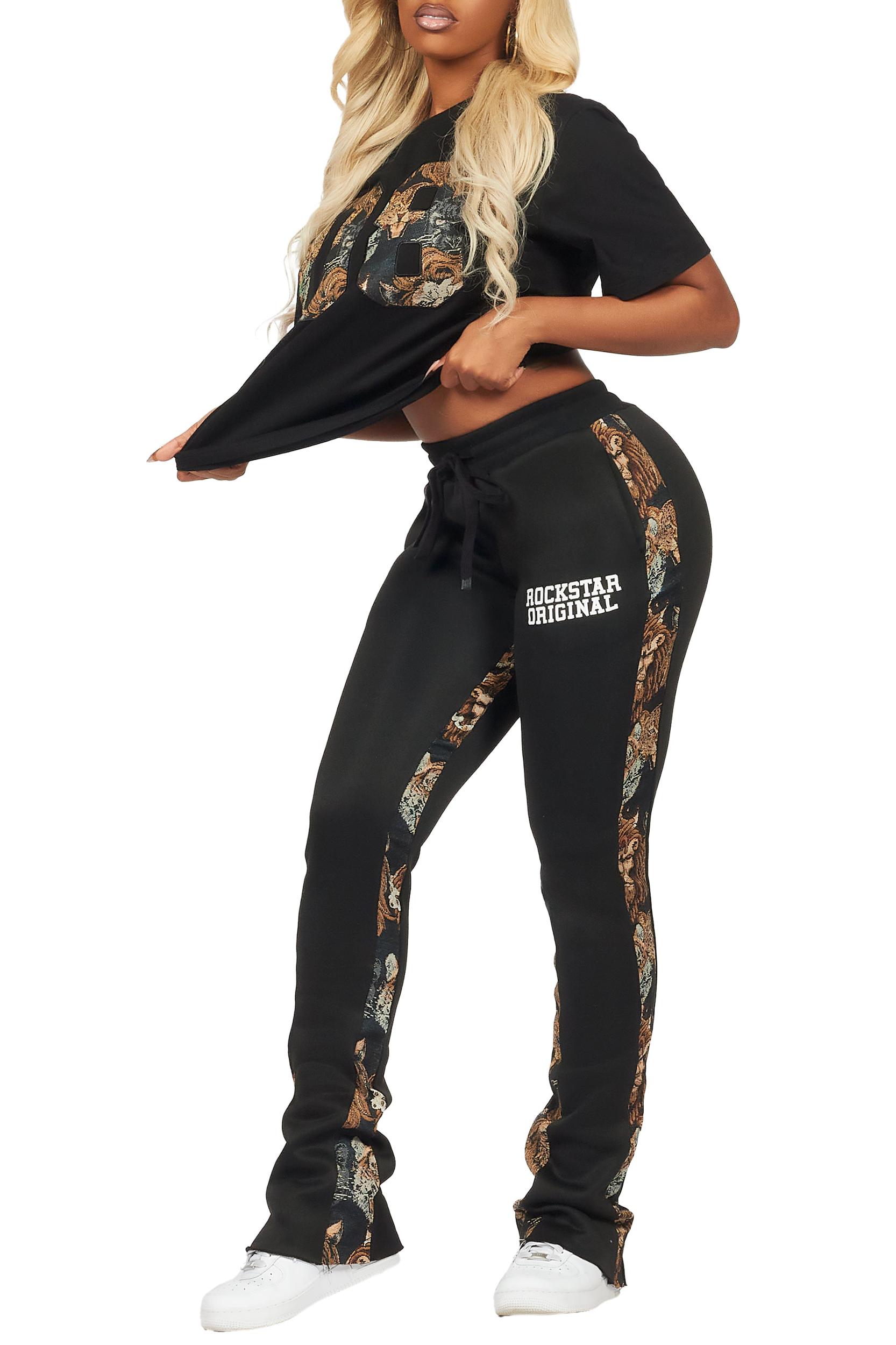 Linnea Black T-Shirt Tapestry Trackset Female Product Image