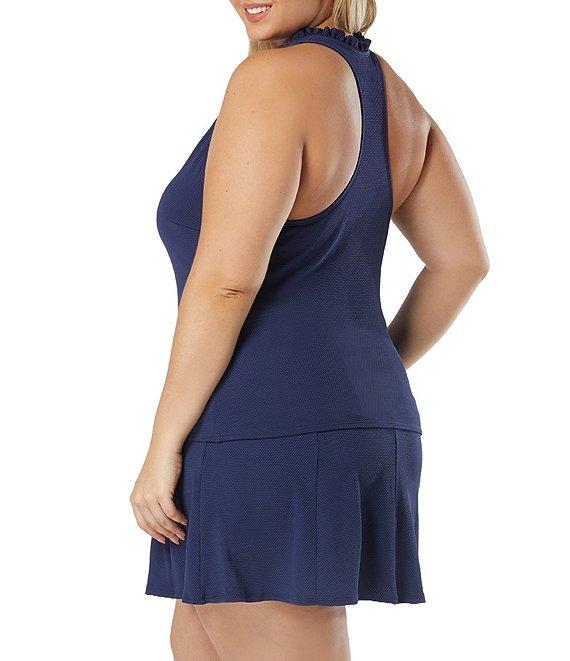 Beach House Plus Size Pique Solid Olivia Princess Seam Swim Skort Product Image