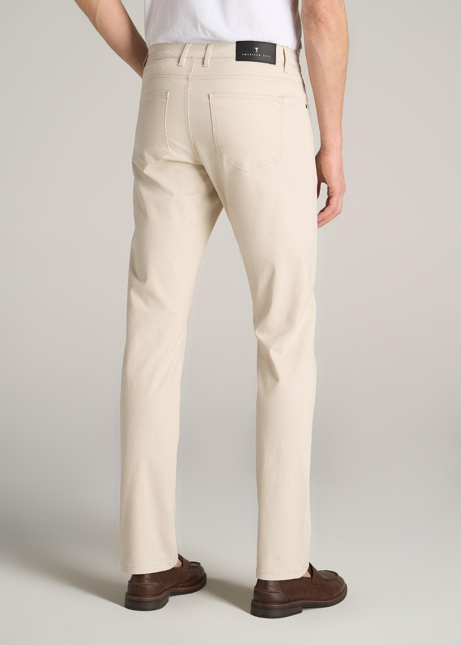 Carman TAPERED Fit Five Pocket Pants for Tall Men in Pebble Grey Male Product Image