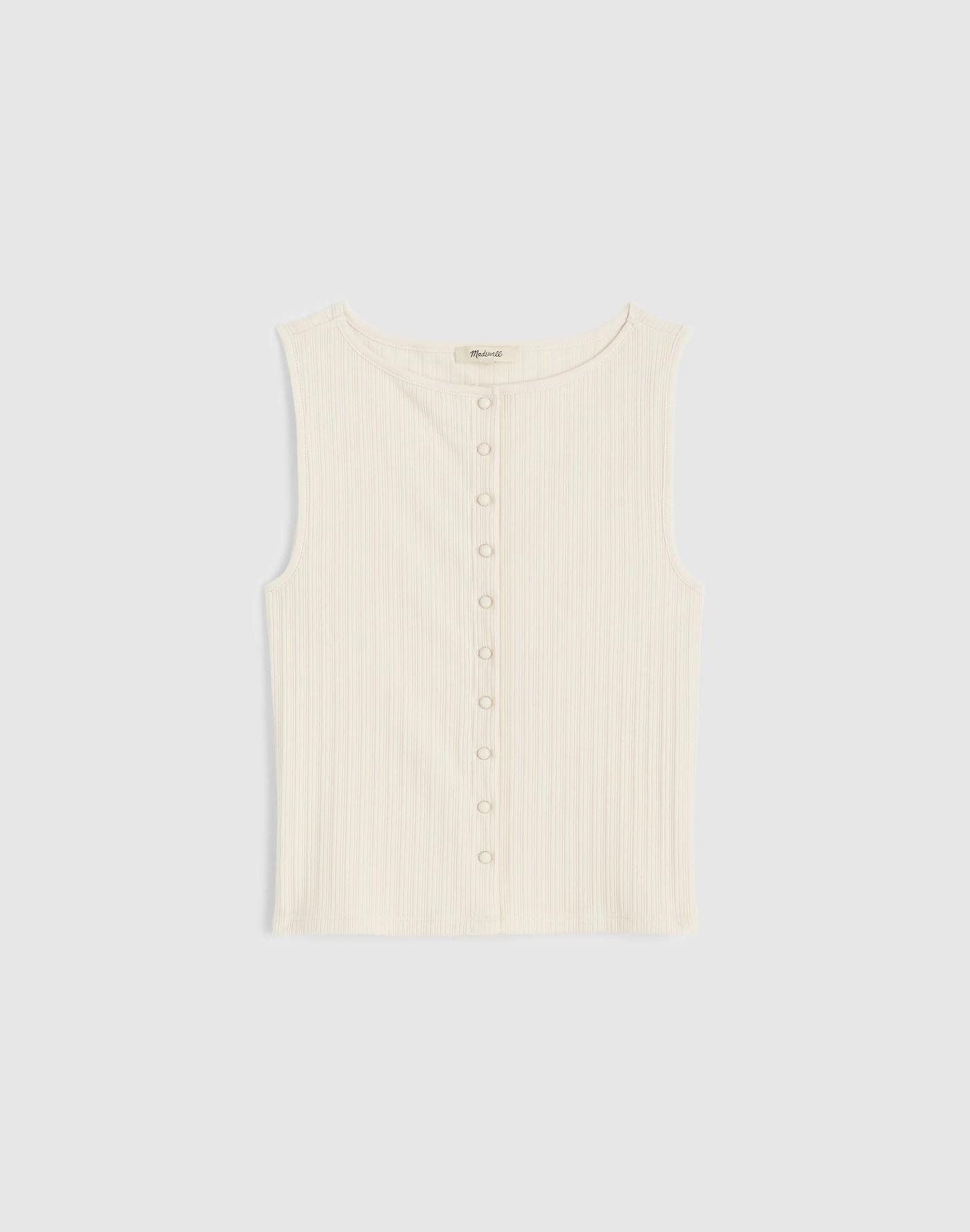 Ribbed Crewneck Vest Tank Product Image