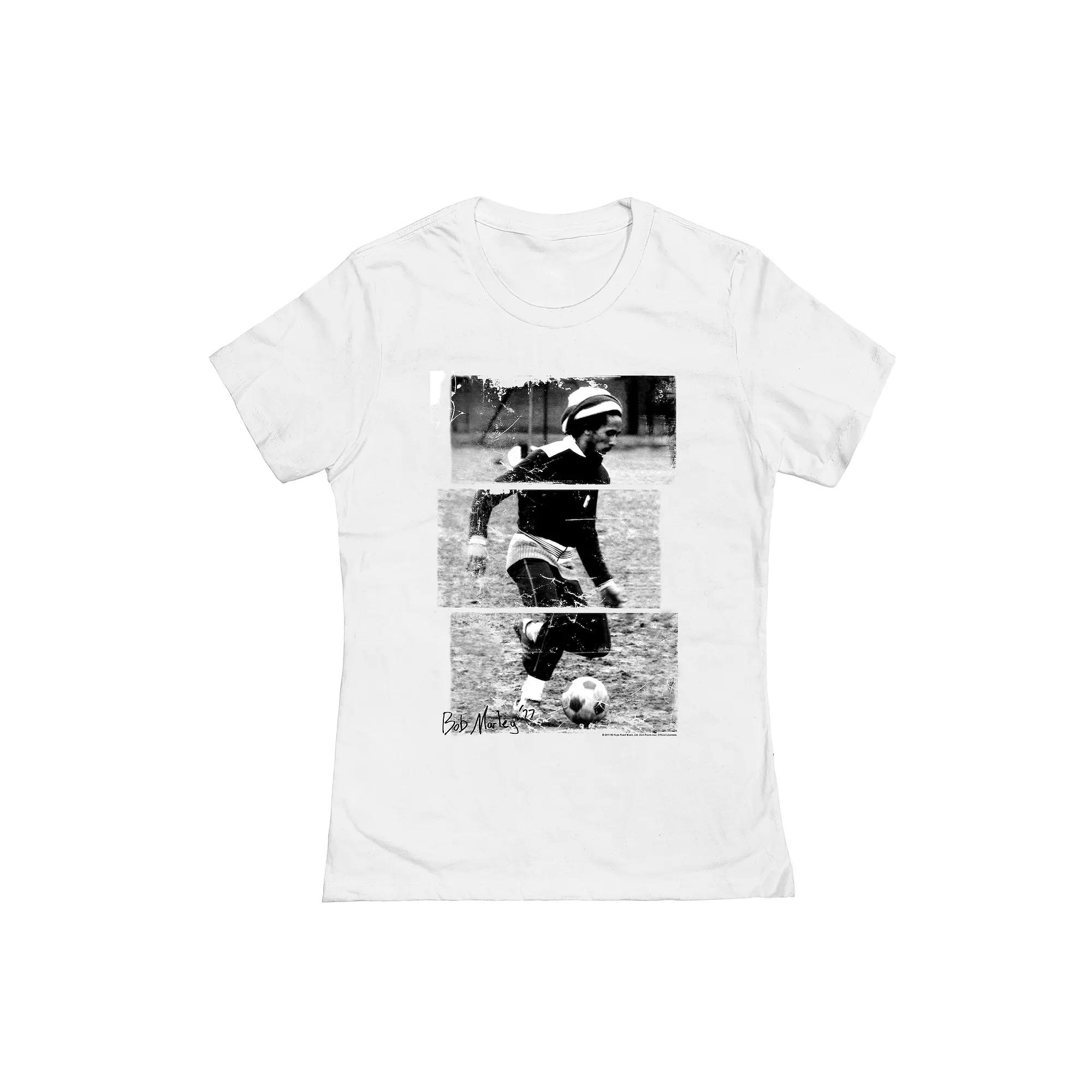 Juniors' Bob Marley Soccer 77 Graphic Tee, Girl's,  Product Image