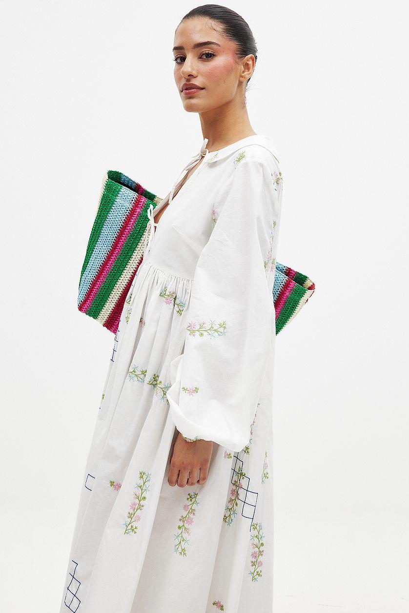 Embroidery Maxi Dress Product Image