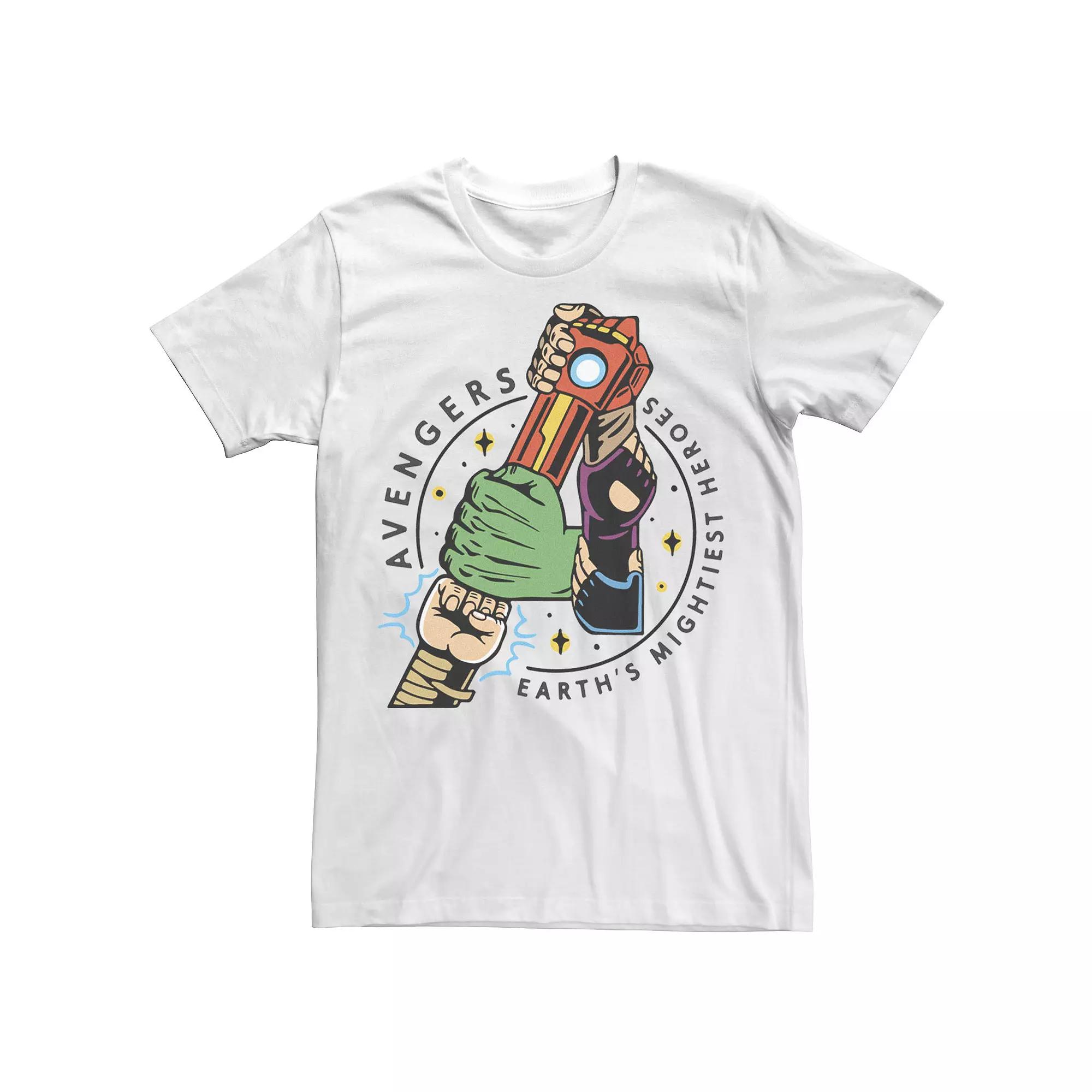 Men's Marvel Avengers Lock Arms Tee, Size: XXL, White Product Image