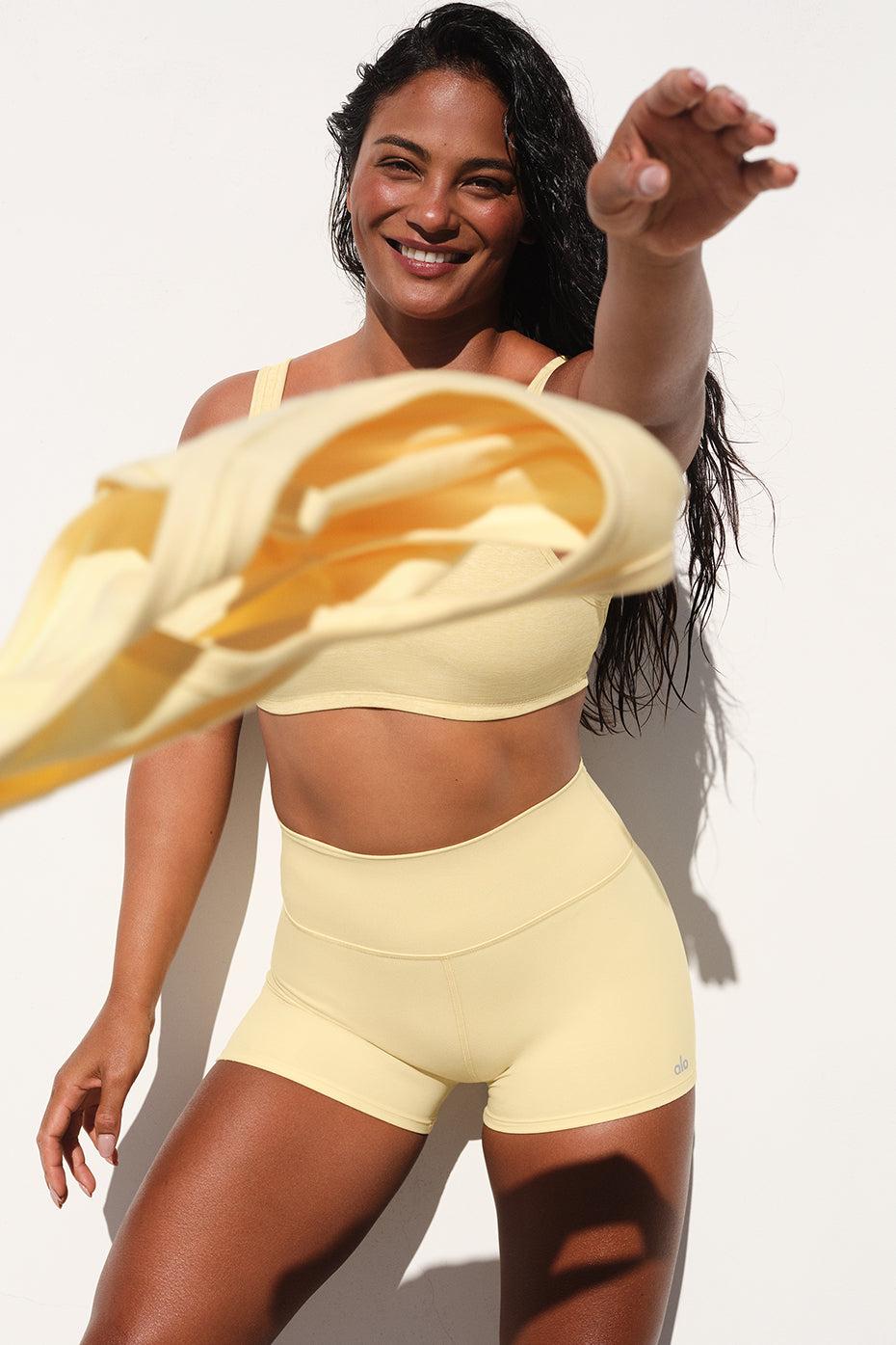 Alosoft High-Waist Carefree Short - Warm Butter Heather Product Image