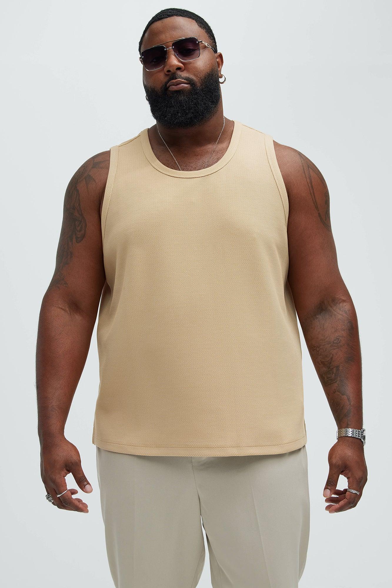 Kamryn Textured Tank Top - Tan Product Image